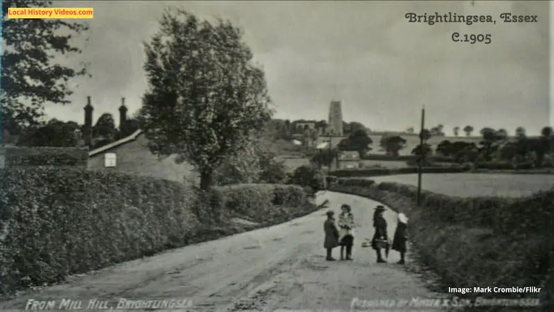 Old photo postcard of Mill Hill Brightlingsea Essex c1905