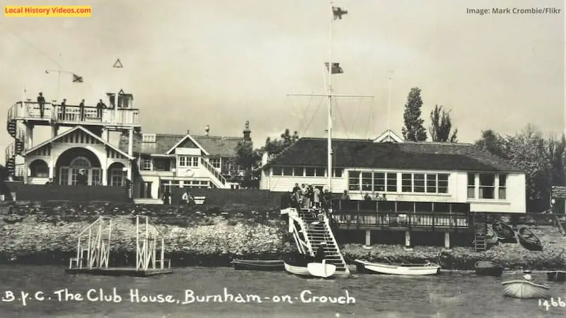 Old photo postcard of RBYC Club House Burnham-on-Crouch Essex
