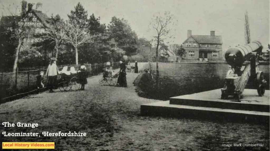 Old photo postcard of The Grange Leominster Herefordshire