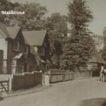 Old photo postcard of the Post Office at Sandling Village Maidstone taken around 1910