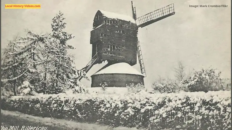 Old photo postcard of the mill at Billericay Essex