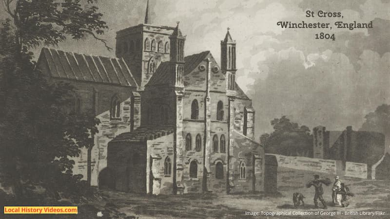 Old picture of St Cross Winchester Hampshire England 1804