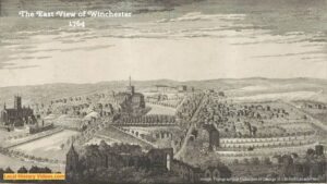 Old picture of The East View of Winchester 1764