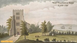 Old picture of West Thurrock Essex England published 1770 to 1790