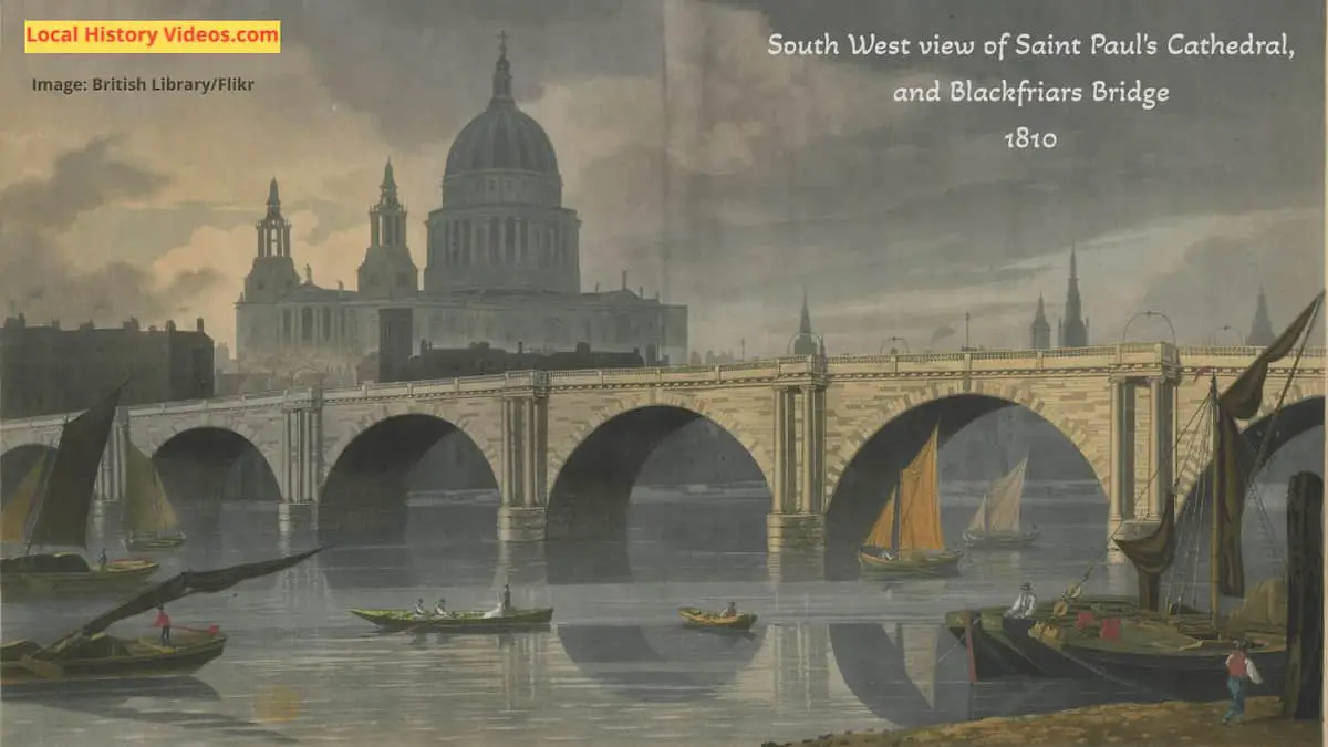 South West view of Saint Paul's Cathedral, and Blackfriars Bridge 1810