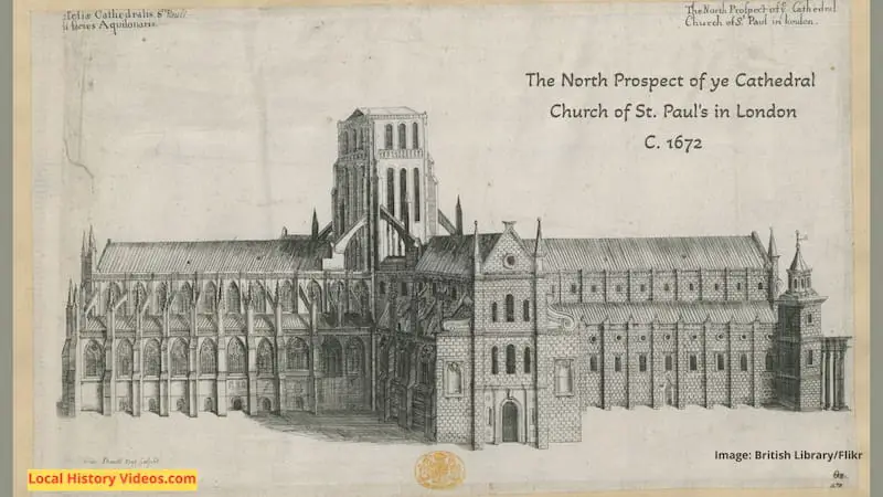 The North Prospect of ye Cathedral Church of St. Paul's in London C 1672