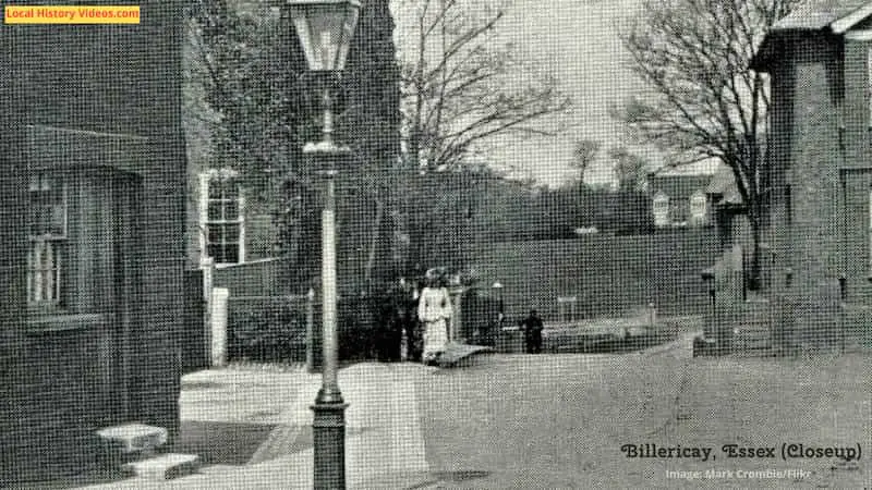 closeup of Old photo postcard of Edwardian Billericay Essex