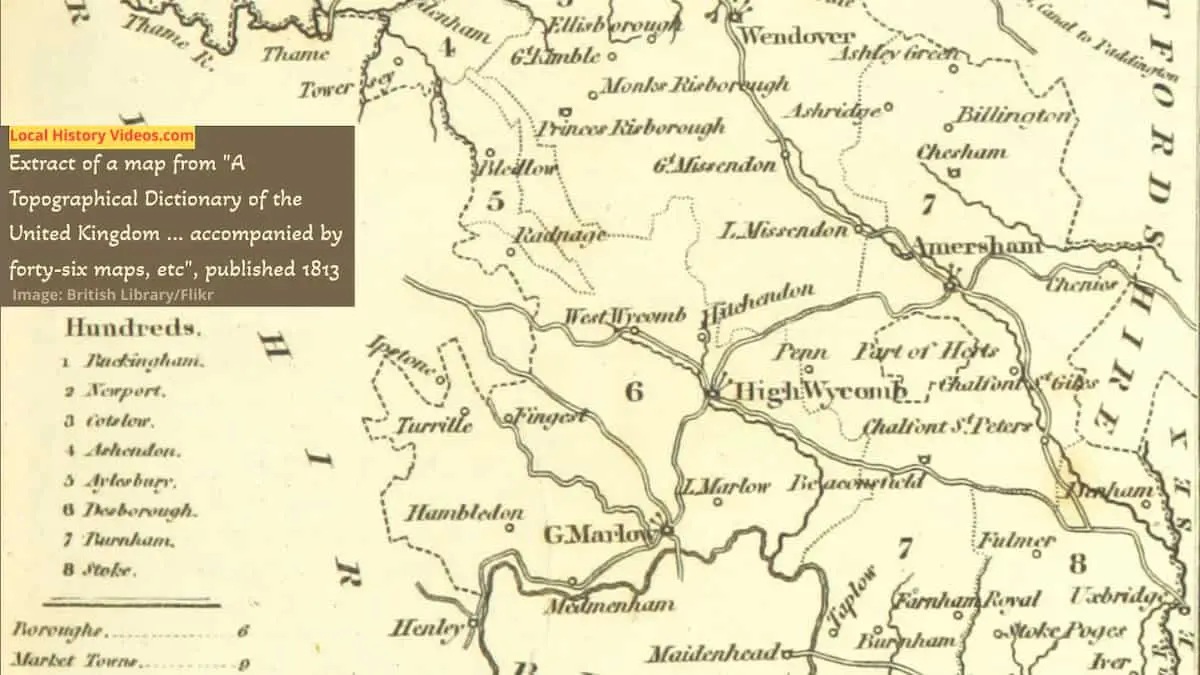 Extract of an old map of Buckinghamshire 1813