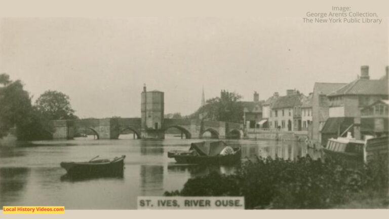 Old cigarette card of St Ives Huntingdonshire Cambridgeshire England