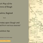 Old map of the area around Slough Berkshire published 1892