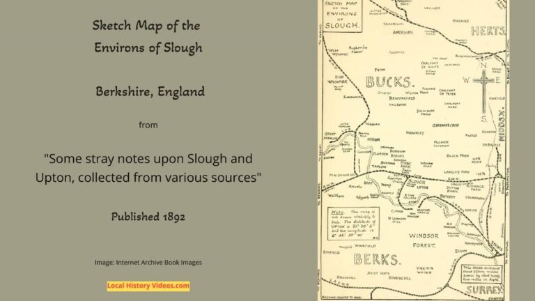 Old map of the area around Slough Berkshire published 1892