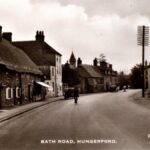 Old photo postcard of Bath Road Hungerford England 1946