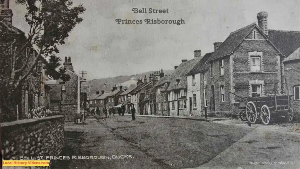 Old photo postcard of Bell Street Princes Risborough Buckinghamshire