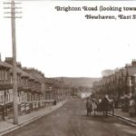 Old photo postcard of Brighton Road Newhaven east Sussex England