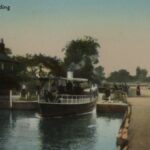 Old photo postcard of Caversham Lock Reading Berskhire England c1912