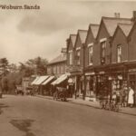Old photo postcard of High Street Woburn Sands Buckinghamshire