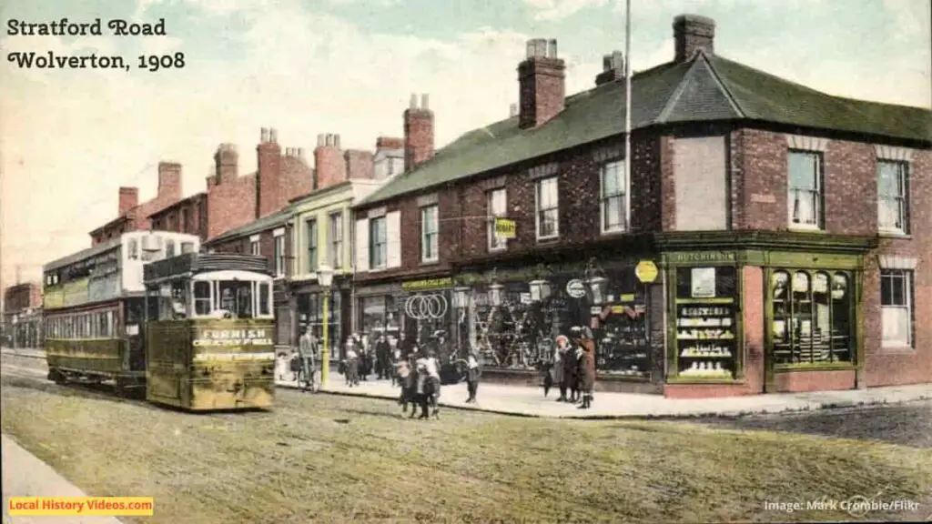 Old photo postcard of Stratford Road Wolverton Buckinghamshire England 1908