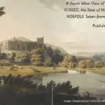 Old picture of Arundel Castle Sussex published in 1815
