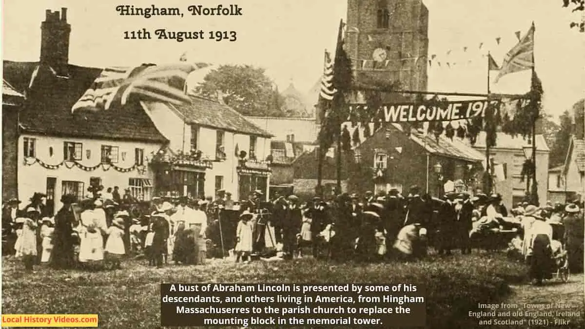 Old photo of Hingham Norfolk England 1913
