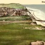 Old photo of Sheringham Norfolk England taken from the East Cliff