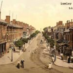 Old photo of the junction at Lumley Road Skegness Lincolnshire England circa 1900