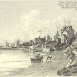 Old picture of Gorleston-on-Sea previously in Suffolk now in Norfolk England published in 1822