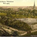 Old photo of the view of Salisbury Wiltshire England Circa 1910