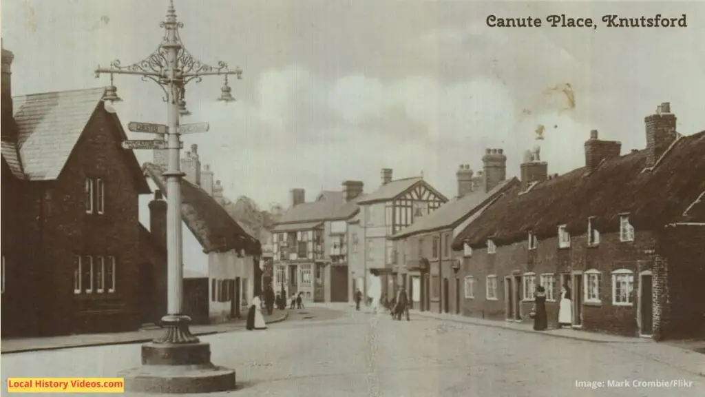 Old photo postcard of Canute Place Knutsford Cheshire England