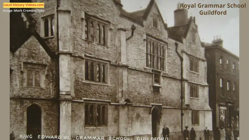 Old photo postcard of the Royal Grammar School Guildford Surrey England