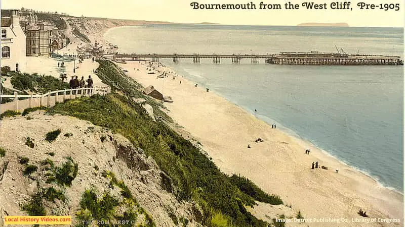 Old photo taken at the West Cliffe of Bournemouth