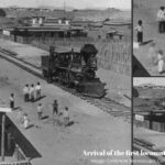 Arrival of the first locomotive in Arizona 1877