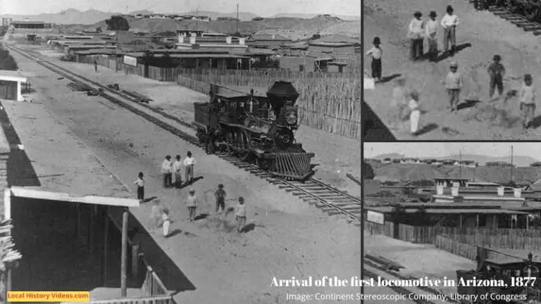 Arrival of the first locomotive in Arizona 1877