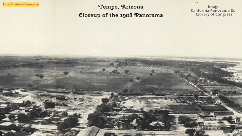 Closeup of the panorama of Tempe Arizona 1908