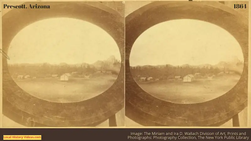 Old photo of Prescott Arizona 1864
