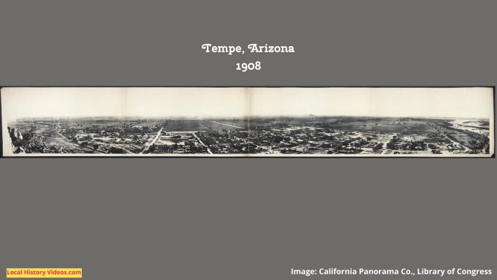 Old photo panorama of Tempe Arizona 1908