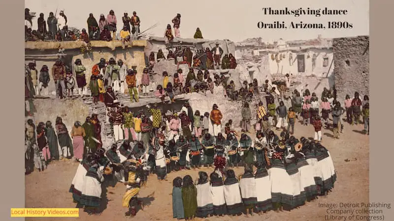 Thanksgiving dance at Oraibi, Arizona, 1890s