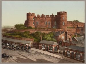 The Castle, Shrewsbury, taken by 1905 Image credit Detroit Publishing Company, Library of Congress