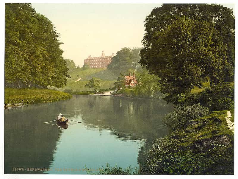 The Severn and Kingsland, Shrewsbury, taken by 1905 Image credit Detroit Publishing Company, Library of Congress