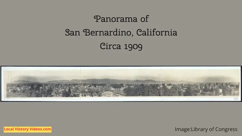 Panorama of San Bernardino, California c1909