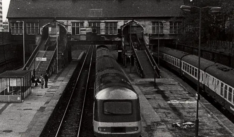 Old photo of Heaton Station, Heaton, Newcastle upon Tyne, circa 1978