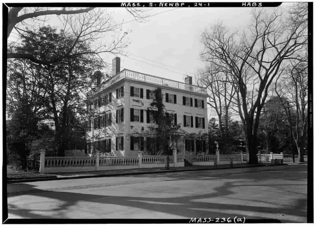 Old photo of Pierce-Knapp-Perry Place, 47 High Street, Newburyport, Essex County, MA
