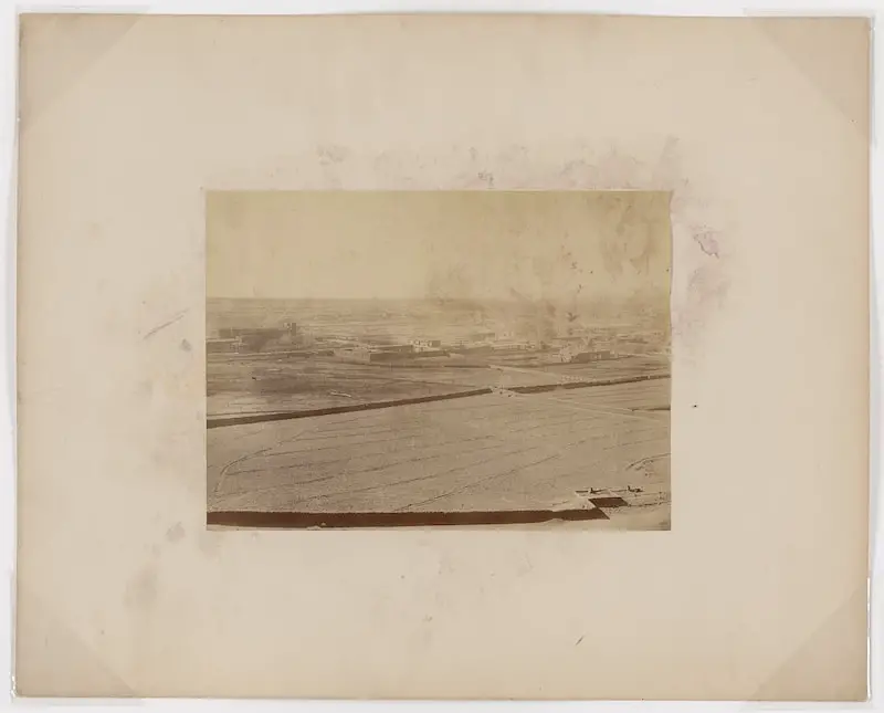Old photo of Santa Fe, New Mexico, taken in 1873