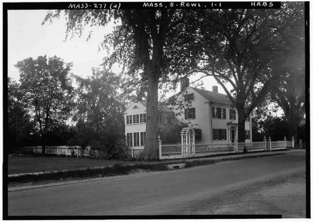 Old photo of the Abraham Wheelwright House & Garden, 77 High Street, Newburyport, Essex County, MA