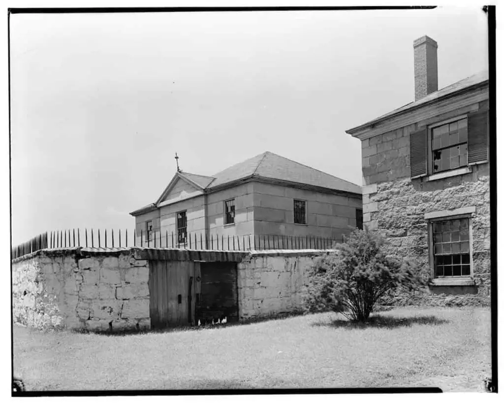 Old photo of the Gaol, Gaoler's House & Barn, Auburn & Vernon Streets, Newburyport, Essex County, MA