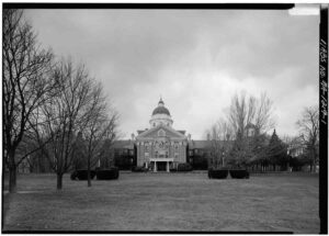 Old photo of the Taunton State Hospital, Danforth Street, Taunton, Bristol County, MA