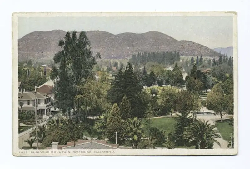Old postcard of the Rubidoux Mountain, Riverside,California