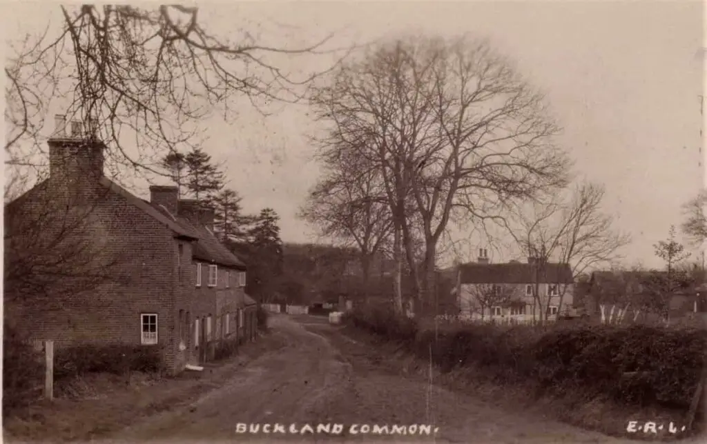 Old photo postcard of Buckland Common in Buckinghamshire