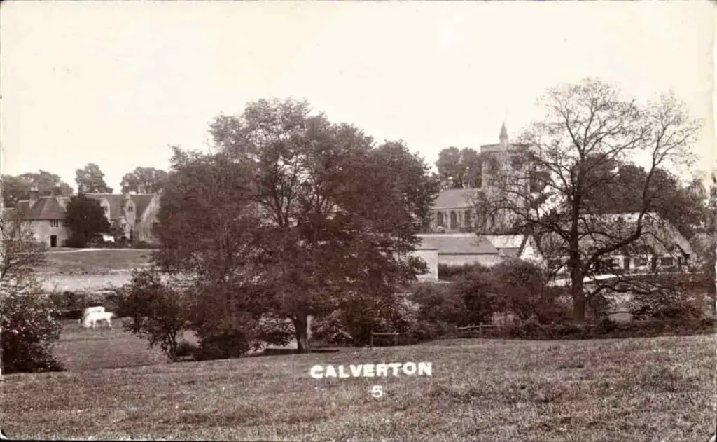 Old photo postcard of Calverton, Buckinghamshire, circa 1912