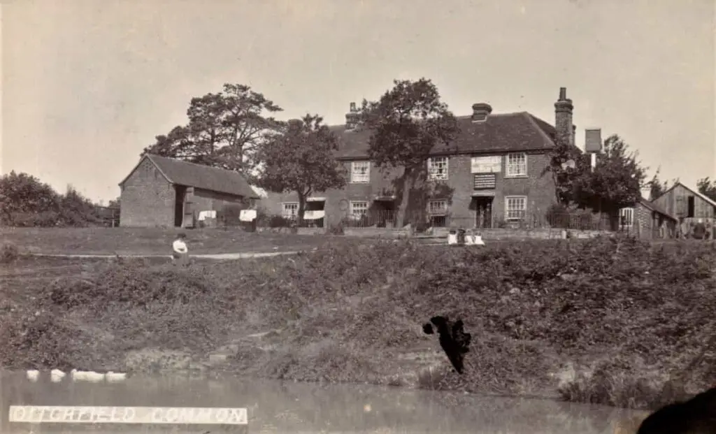 Old photo postcard of Ditchfield Common at Lane End, Buckinghamshire, circa 1913