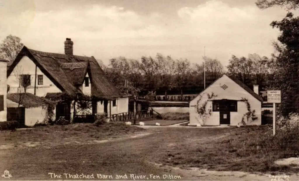 Old photo postcard of Fen Ditton, Cambridgeshire, England, in 1935